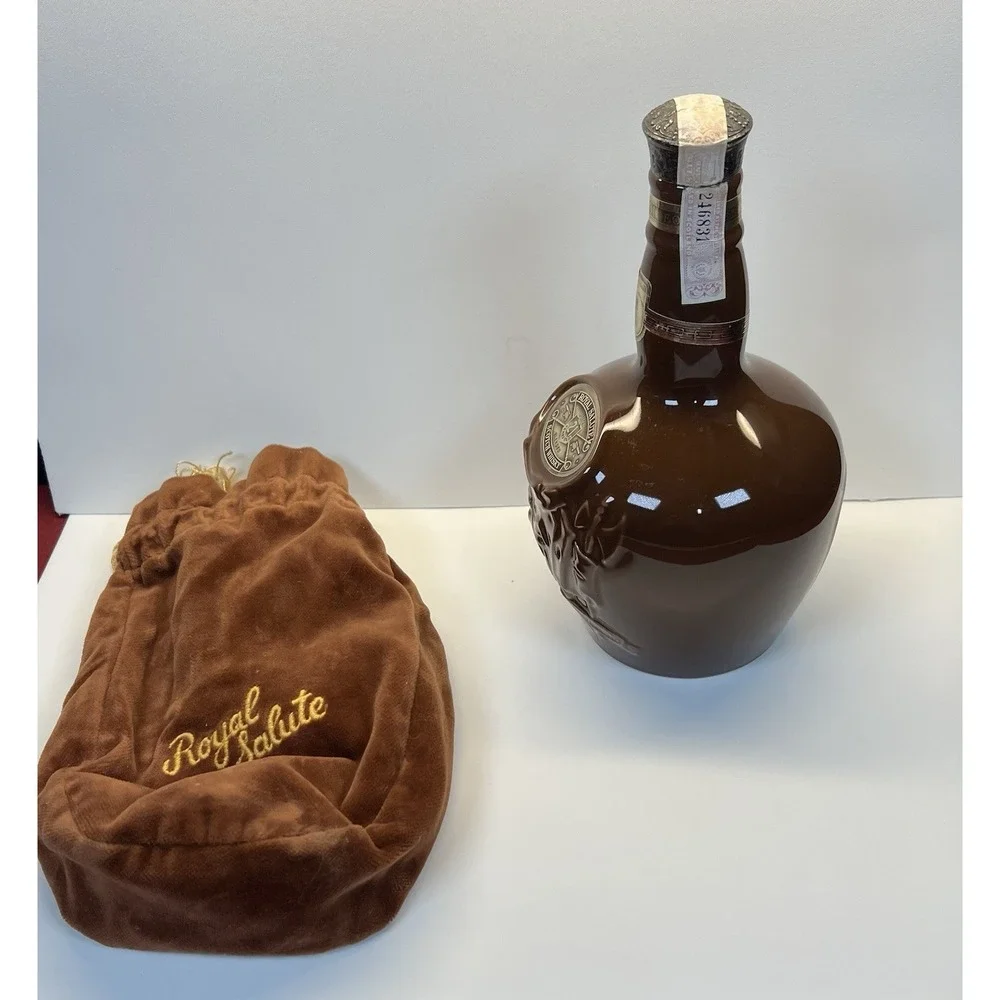 Chivas Royal Salute 21 Years Old Whisky Brown Bottle In Box With Velvet BagEMPTY